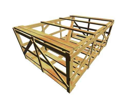 Wooden shipping crate